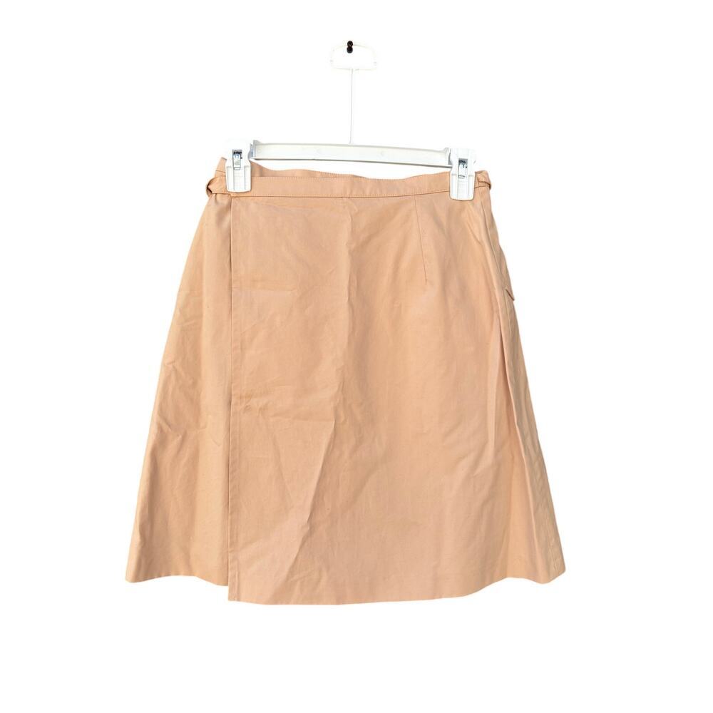 Giorgio Armani Pink Cotton A-Line Skirt Belted Italy Women EU 42 US 8 Luxury - Picture 6 of 6